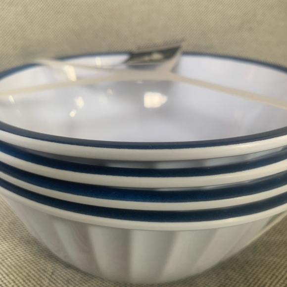 NEW NAUTICA Home Set of 4 100% Melamine Lobster Design Bowls - Picture 6 of 11